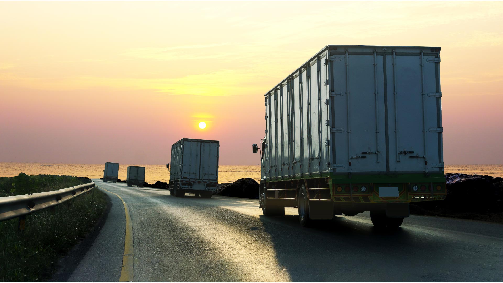 Convoy de camiones en corredor Caribe